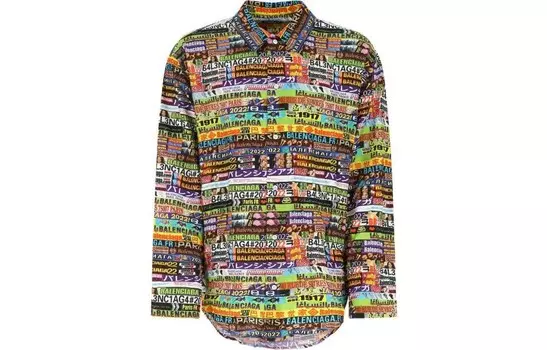 Рубашка мужская многоцветная Balenciaga, цвет Multicolor