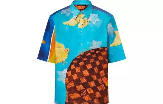 Рубашка мужская многоцветная Louis Vuitton, цвет Multicolor