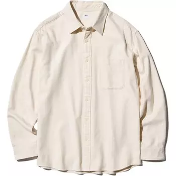 Рубашка мужская молочно-белая Uniqlo, слоновая кость