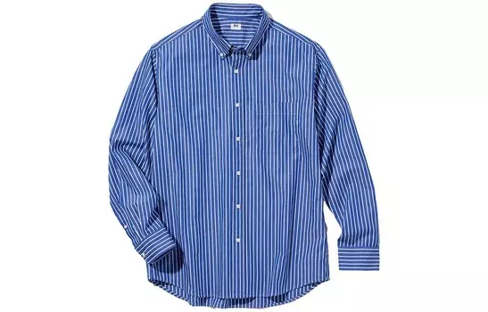 Рубашка мужская Морской синий Uniqlo, цвет Sea Blue