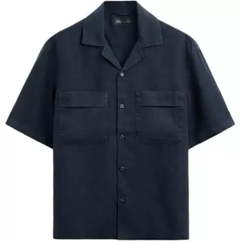Рубашка мужская Морской синий Zara, цвет Sea Blue