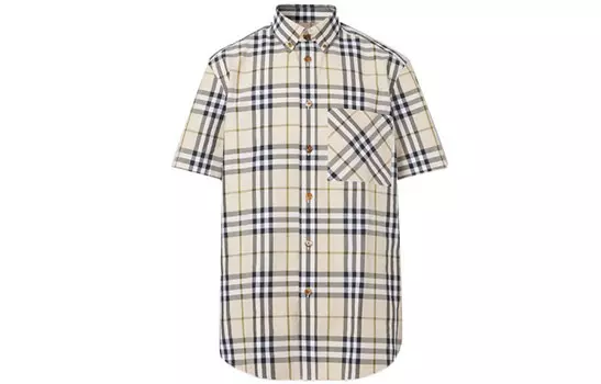 Рубашка мужская мягкая желто-коричневая Burberry, коричневый