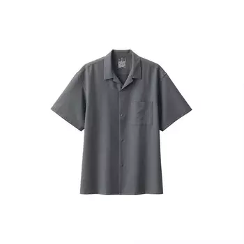 Рубашка мужская Muji с короткими рукавами, черный