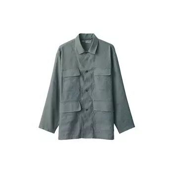 Рубашка мужская Muji с внешними карманами, светло-зеленый
