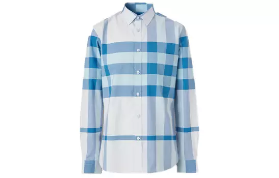 Рубашка мужская небесно-голубая Burberry, голубой