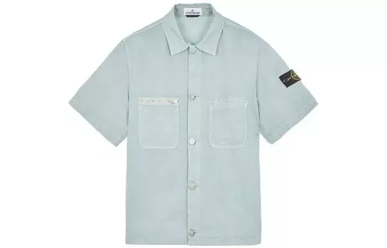 Рубашка мужская небесно-голубая Stone Island, голубой