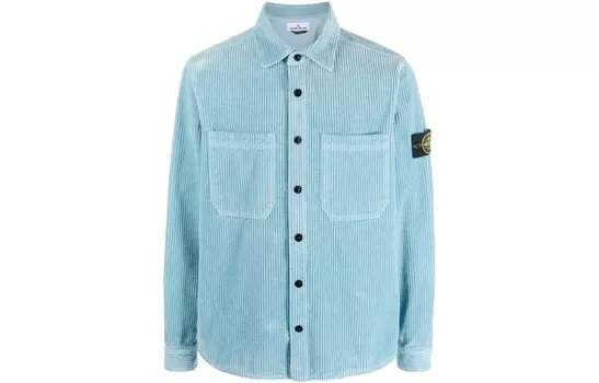 Рубашка мужская небесно-голубая Stone Island, голубой