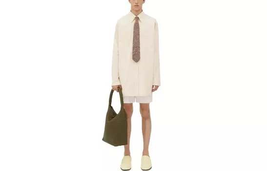 Рубашка мужская Off White Bottega Veneta, кремовый