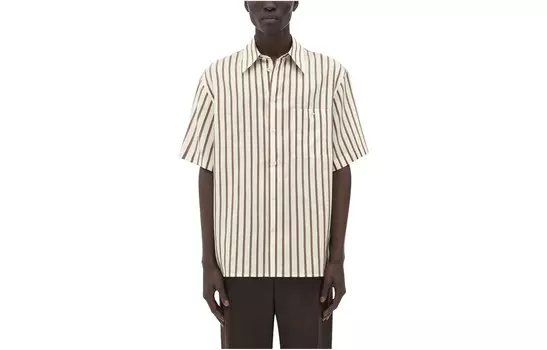 Рубашка мужская Off White Bottega Veneta, кремовый