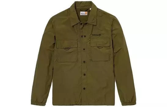 Рубашка мужская оливковая Timberland, оливково-зеленый