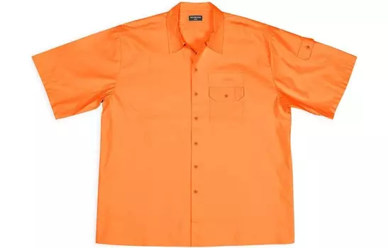 Рубашка мужская оранжевая Balenciaga, оранжевый