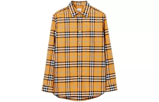 Рубашка мужская оранжевая Burberry, оранжевый