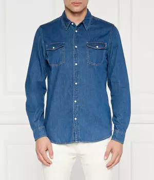 Рубашка мужская Pepe Jeans London джинсовая с накладными карманами, синий