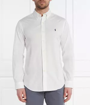 Рубашка мужская Polo Ralph Lauren хлопковая классического кроя, белый
