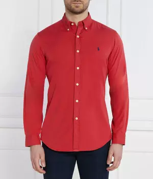 Рубашка мужская Polo Ralph Lauren хлопковая с логотипом, красный