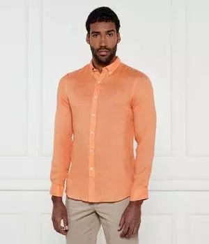 Рубашка мужская Polo Ralph Lauren льняная, оранжевый
