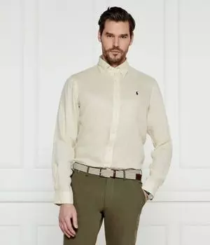 Рубашка мужская Polo Ralph Lauren льняная, светло-бежевый