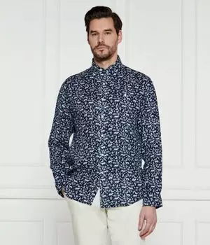 Рубашка мужская Polo Ralph Lauren льняная с узором, синий
