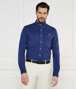 Рубашка мужская Polo Ralph Lauren с логотипом на пуговицах, синий