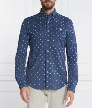 Рубашка мужская Polo Ralph Lauren с принтом, синий