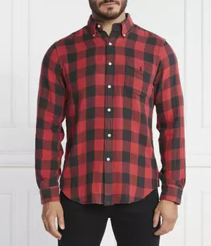 Рубашка мужская Polo Ralph Lauren в клетку, красно-черный