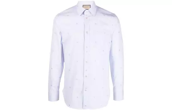 Рубашка мужская Powder Blue Gucci, розовый/голубой