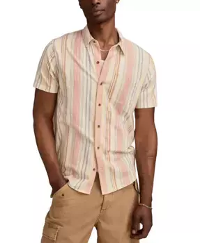 Рубашка мужская с коротким рукавом в полоску на пуговицах Luck Brand Lucky Brand, мультиколор