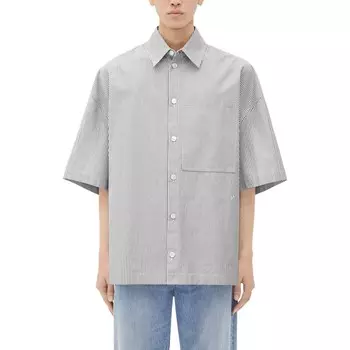 Рубашка мужская серая/белая Bottega Veneta, серый