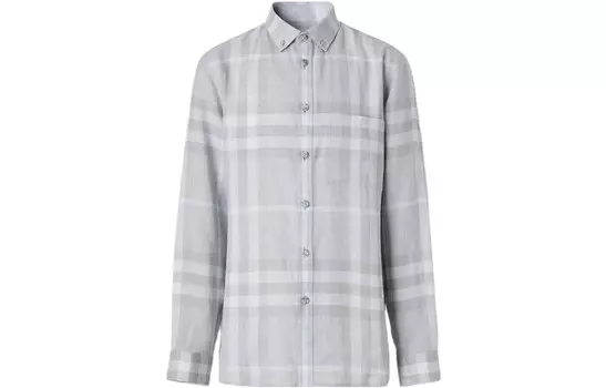 Рубашка мужская серая/белая Burberry, серый
