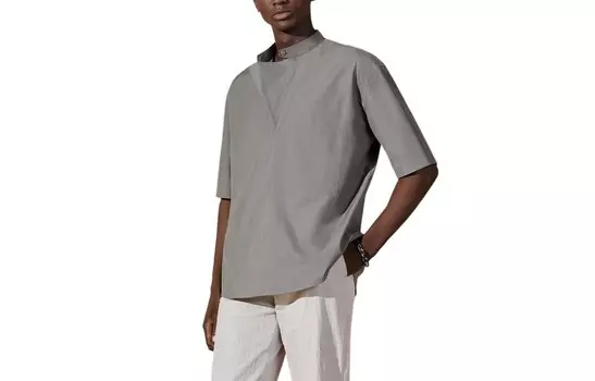 Рубашка мужская серая Hermes, серый