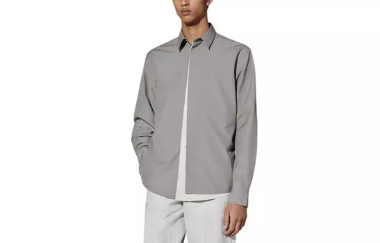 Рубашка мужская серая Hermes, серый