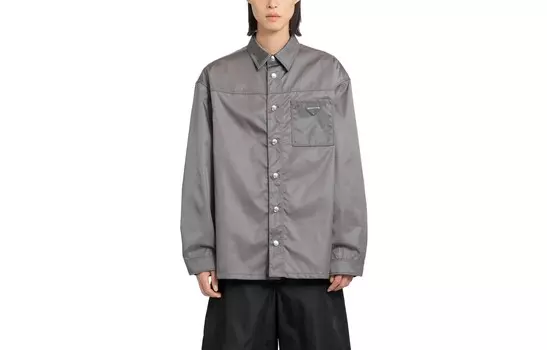 Рубашка мужская серая Prada, серый