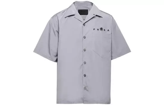 Рубашка мужская серая Prada, серый