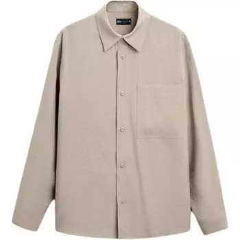 Рубашка мужская серая Zara, серый