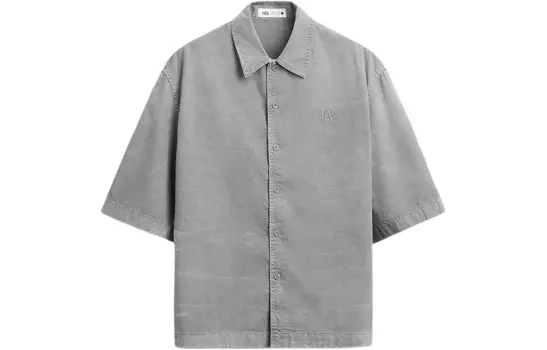 Рубашка мужская серая Zara, серый