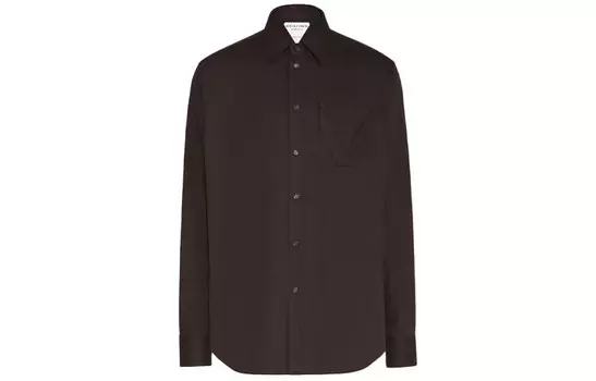 Рубашка мужская шоколадная Bottega Veneta, цвет Chocolate