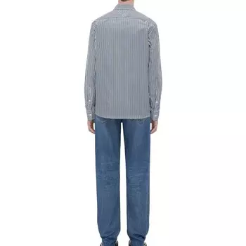 Рубашка мужская синяя Bottega Veneta, синий