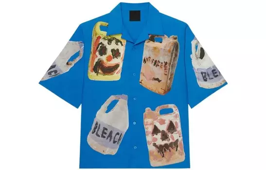 Рубашка мужская синяя Givenchy, синий