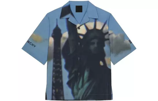 Рубашка мужская синяя Givenchy, синий