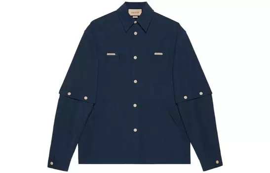 Рубашка мужская синяя Gucci, синий