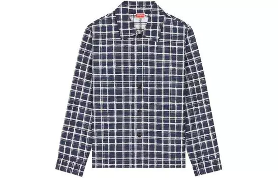 Рубашка мужская синяя Kenzo, синий