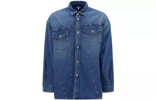 Рубашка мужская синяя Loewe, синий