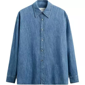 Рубашка мужская синяя Zara, синий
