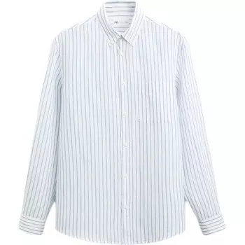 Рубашка мужская синяя Zara, синий