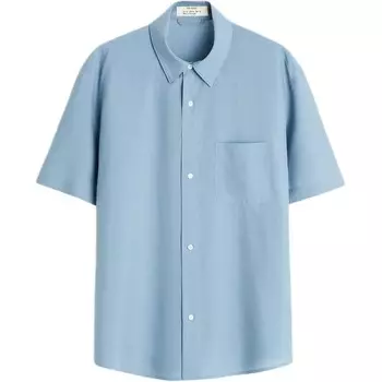 Рубашка мужская синяя Zara, синий