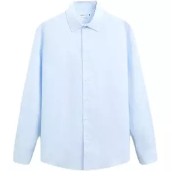 Рубашка мужская синяя Zara, синий