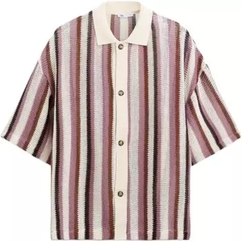 Рубашка мужская сиреневая Zara, светло-фиолетовый
