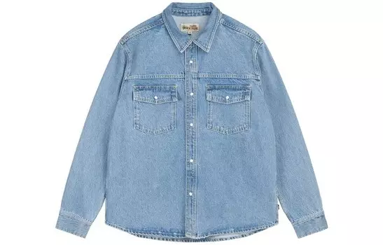 Рубашка мужская Stussy, светло-голубой