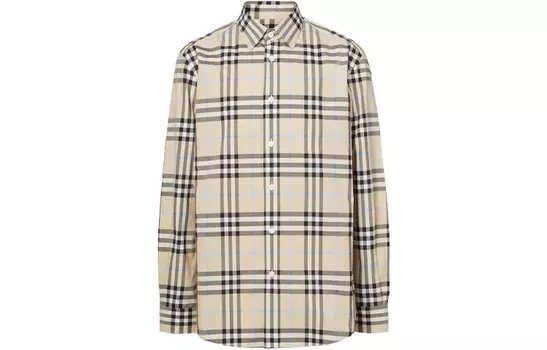 Рубашка мужская светло-бежевая Burberry, светло-бежевый