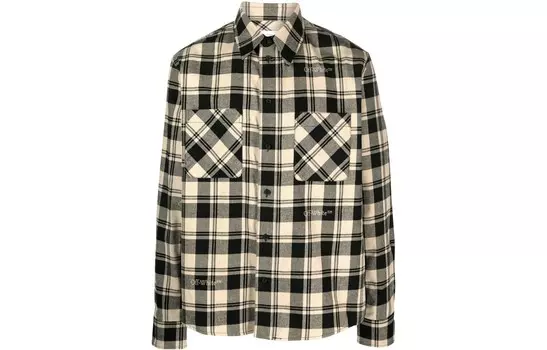 Рубашка мужская светло-бежевая Off-White, светло-бежевый